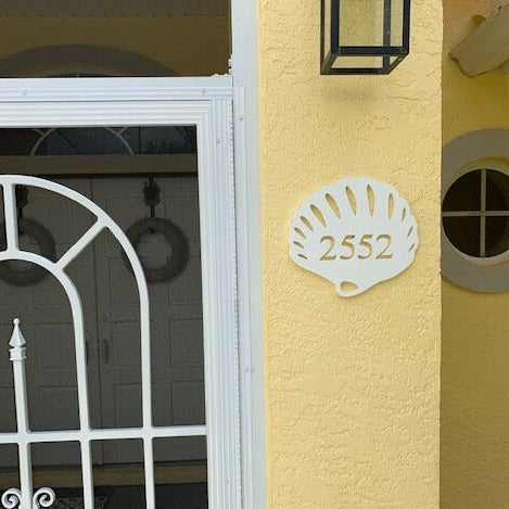 House Number Plaque - Seashell