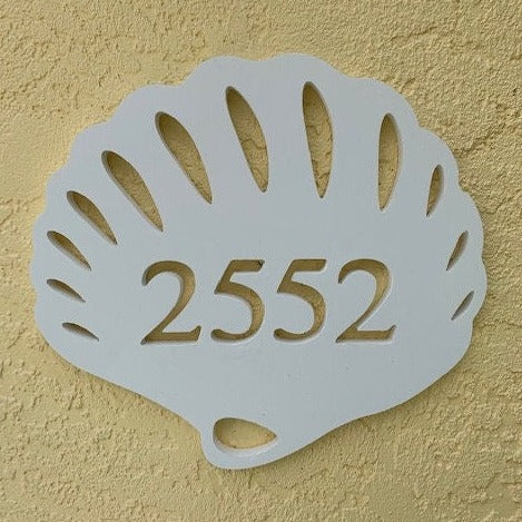 House Number Plaque - Seashell