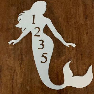 House Number Plaque - Mermaid Whimsical