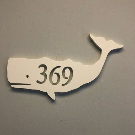 House Number Plaque - Whale