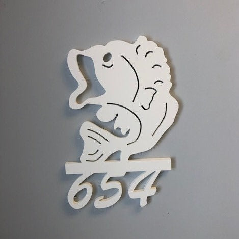 House Number Sign, Largemouth Bass