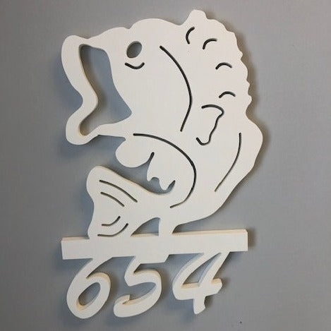 House Number Sign, Largemouth Bass
