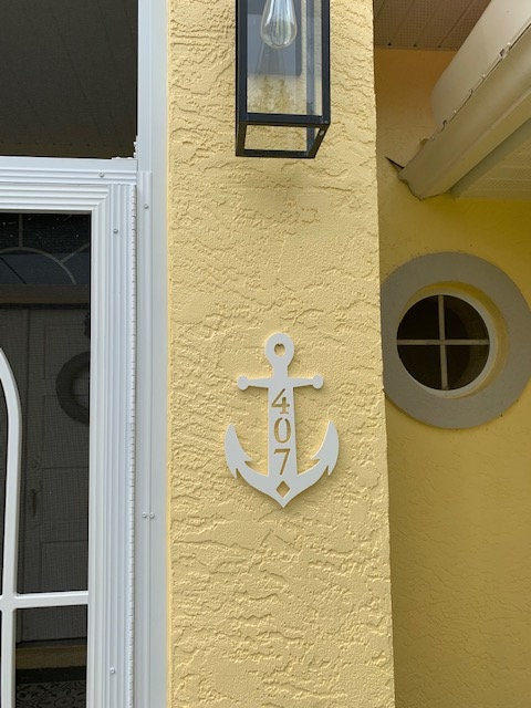 House Number Plaque - Anchor