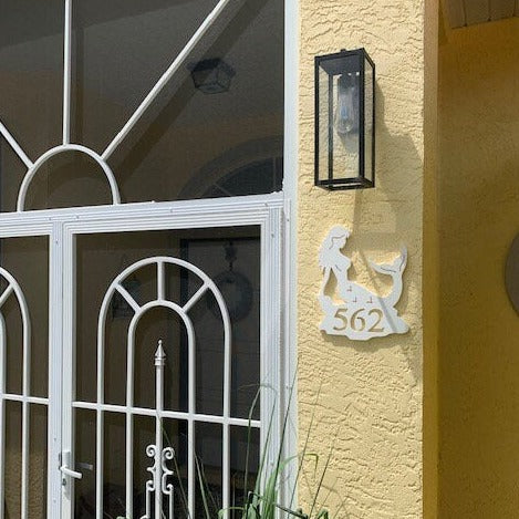 House Number Plaque - Mermaid on the Rocks