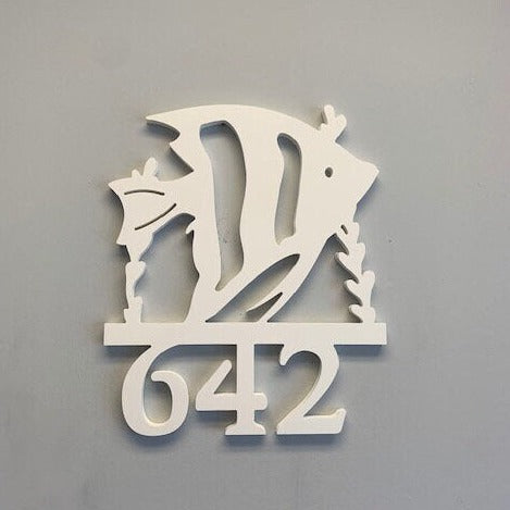 House Number Sign - Angel Fish