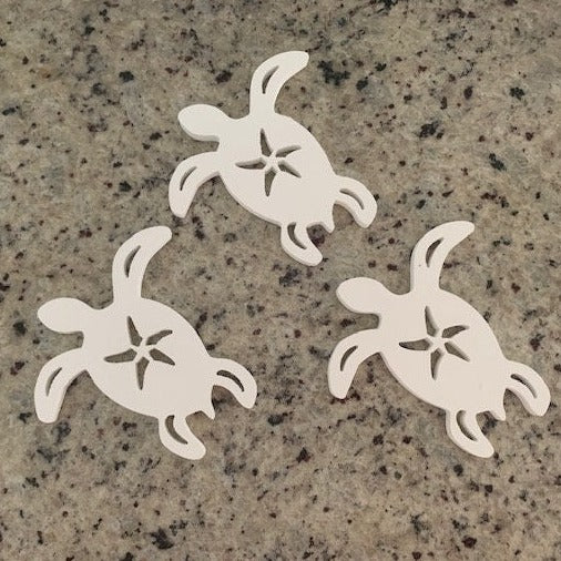 Shutter Embellishments - Turtle W/Star Wall Art Small approx 8X5, Custom, Outdoor Decor, Tropical, Ships Free to Mainland USA