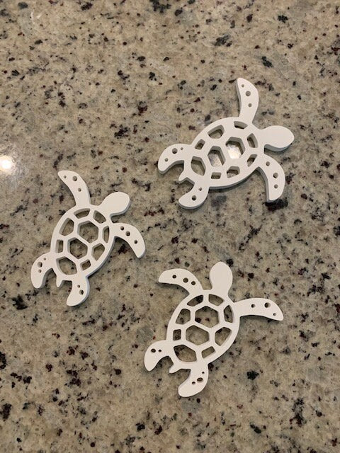 Shutter Embellishments - Turtle 2021 Wall Art Small approx 8" x 7", Custom, Outdoor Decor, Tropical, Ships Free to Mainland USA