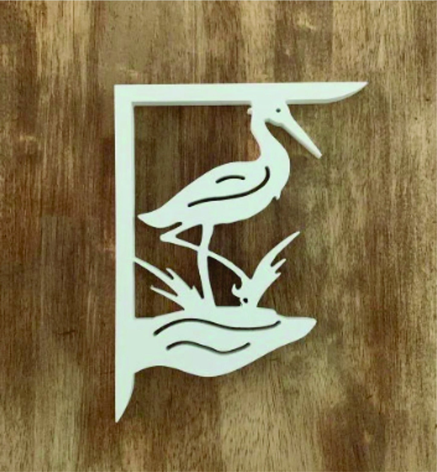 Mailbox Bracket - Heron - Small 7" x 9"
