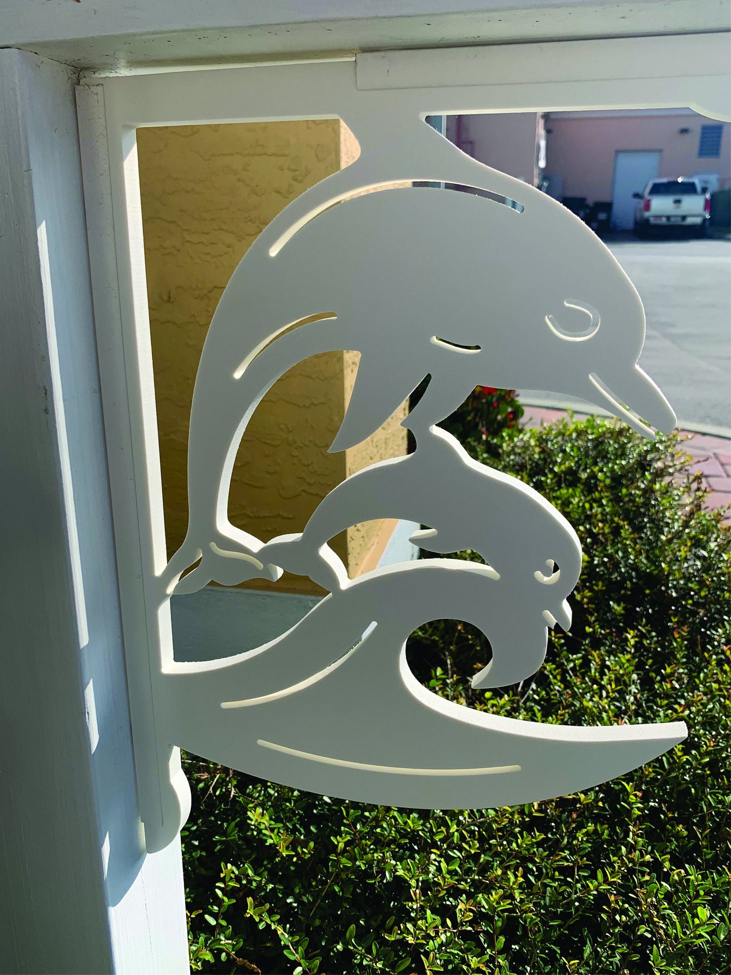 Mailbox Bracket - Dolphin with Baby - Medium 12" x 16"