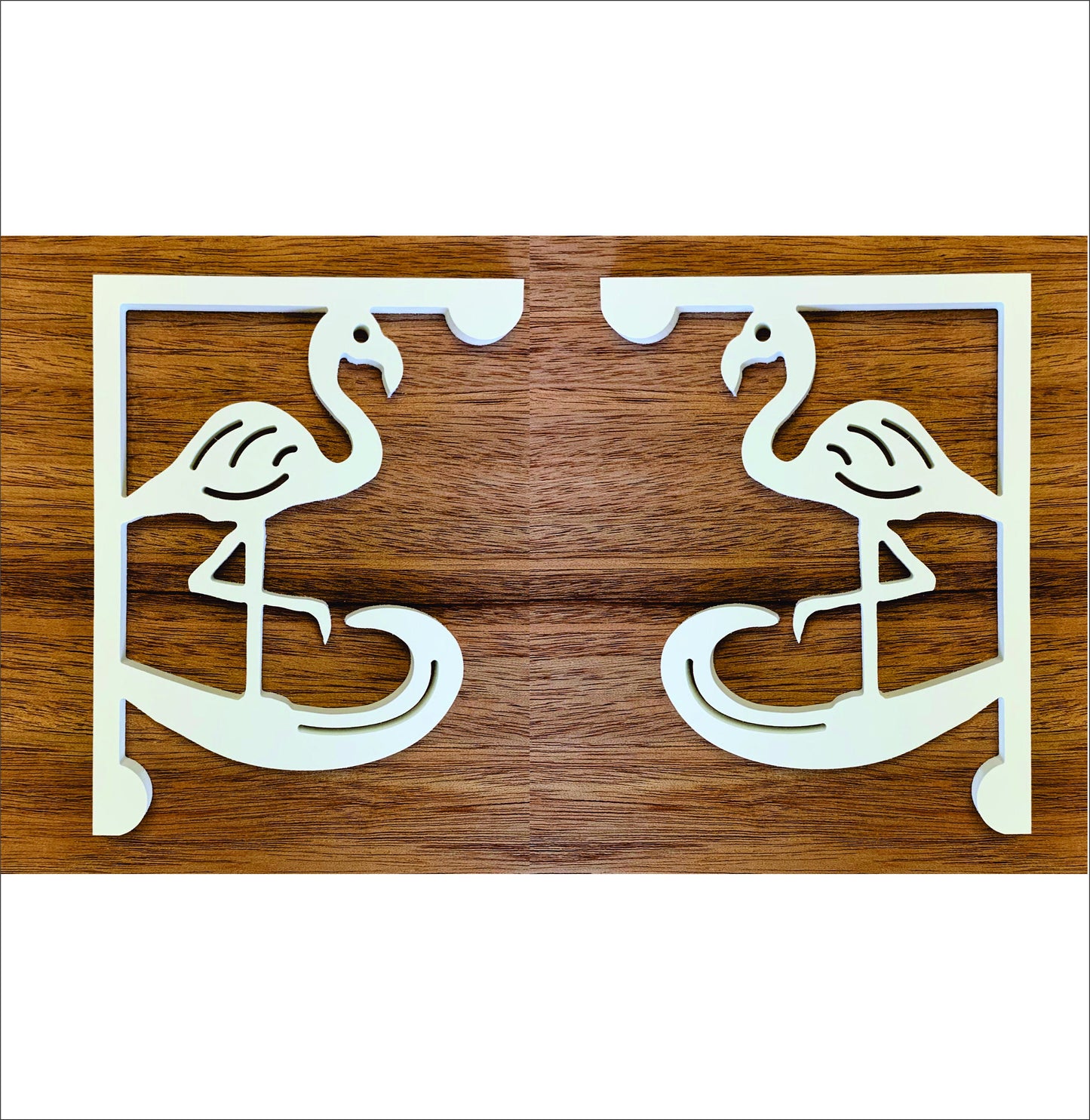 Screen Door Decor - Flamingo Small 7x9 inch X2 Pieces, Custom Mailbox, Coastal, Tropical, Bracket, Outdoor Decor, Mailbox & Post Not Included