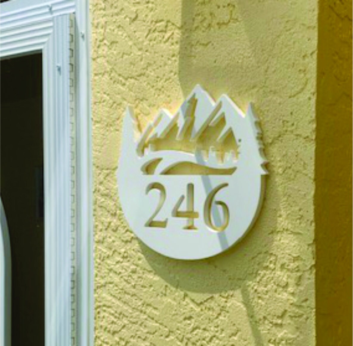 House Number Plaque - Mountain Range