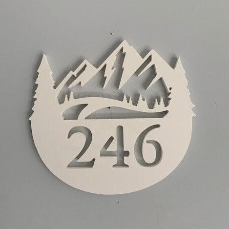 House Number Plaque - Mountain Range