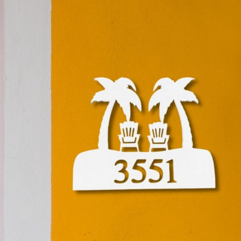 House Number Plaque - Palm Adirondaks