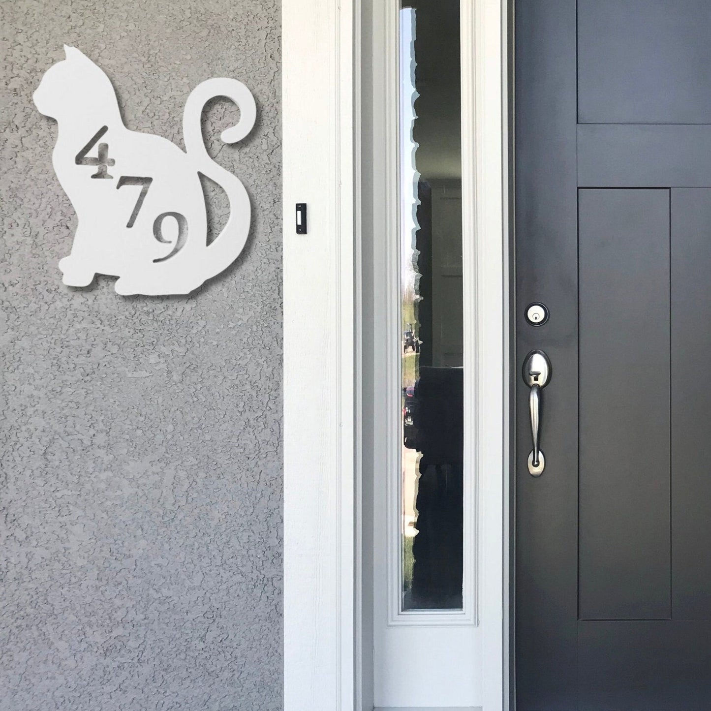 House Number Plaque - Cat