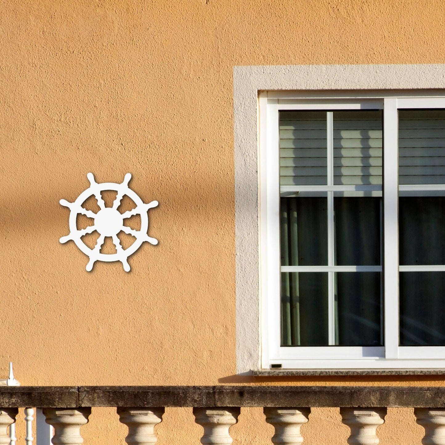 Wall Art, Ship's Wheel, Tropical, Outdoor Decor, Housewarming Gift, Nautical, Coastal, Custom, PVC Wall Art, Long Lasting