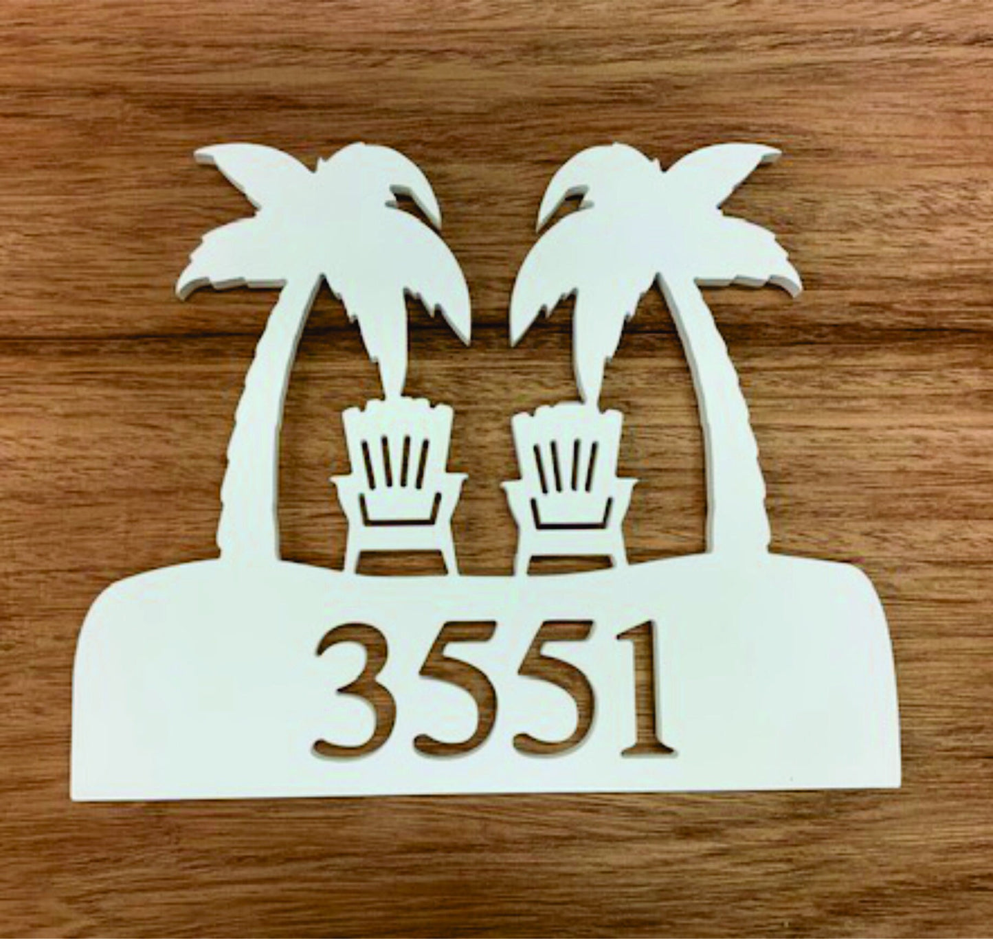 House Number Plaque - Palm Adirondaks