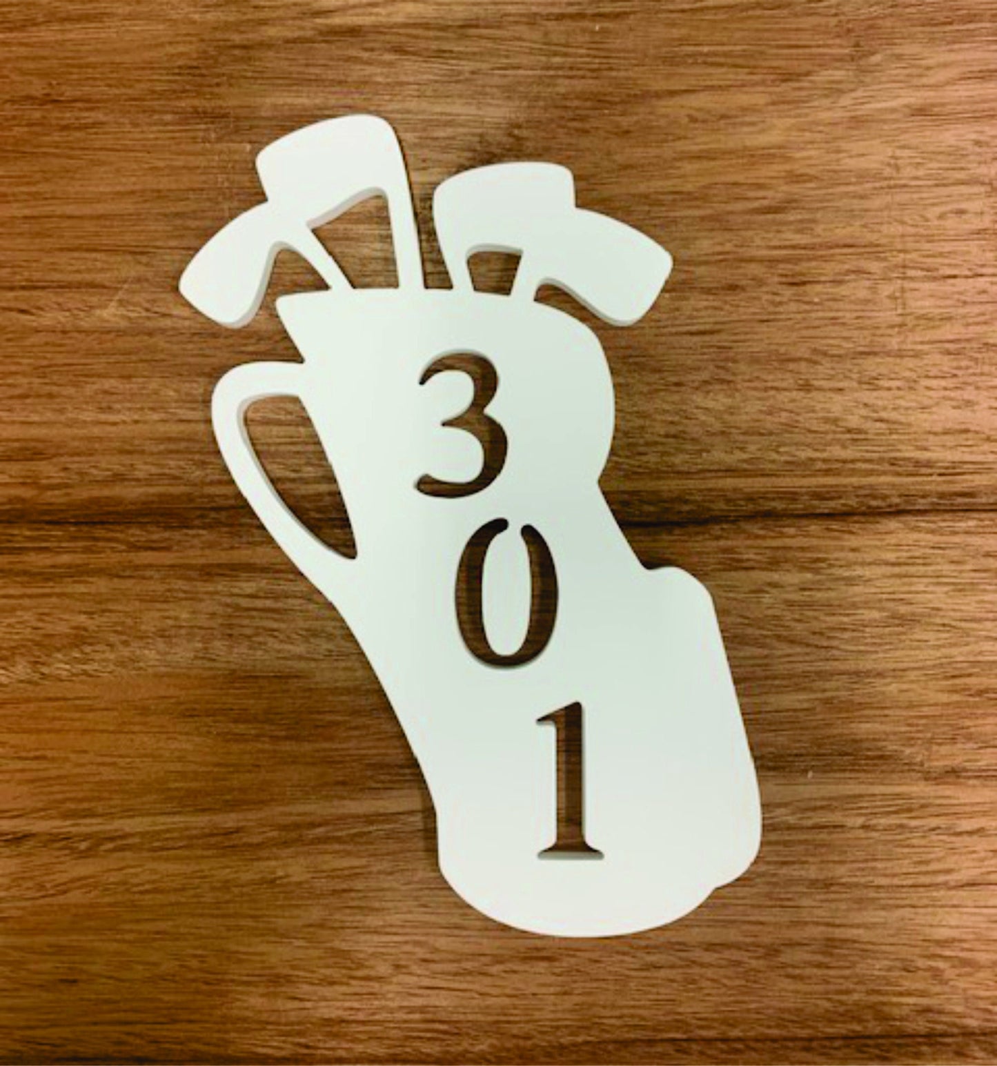 House Number Plaque - Golf Bag