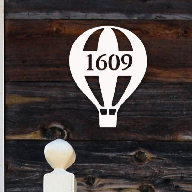 House Number Plaque - Hot Air Balloon