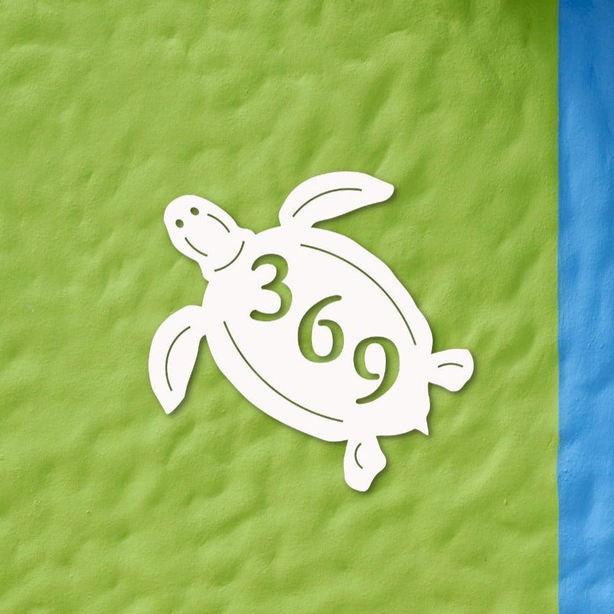 House Number Plaque - Turtle