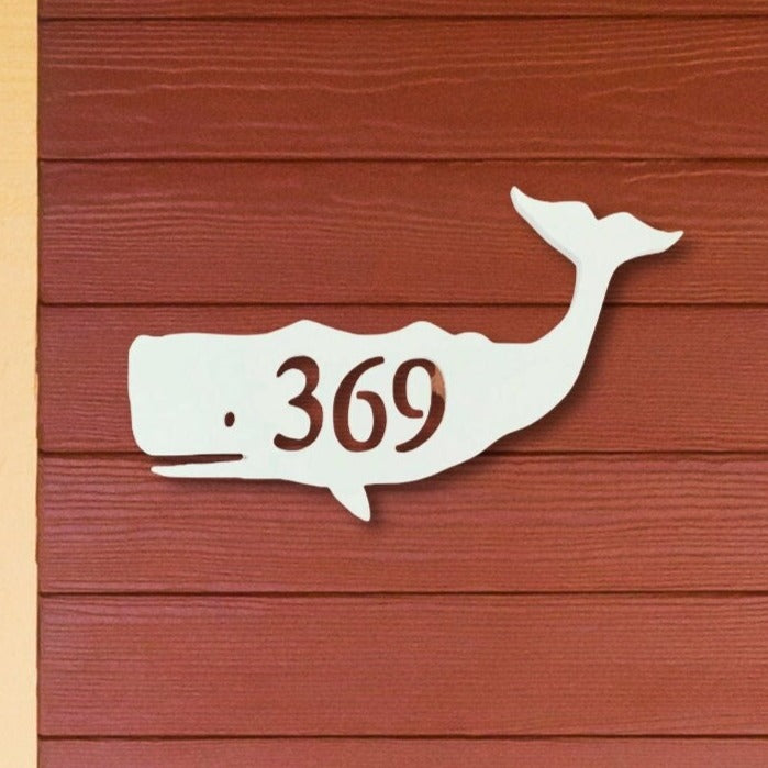 House Number Plaque - Whale