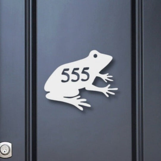 House Number Plaque - Frog Sitting