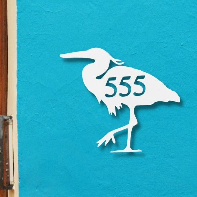House Number Plaque - Heron
