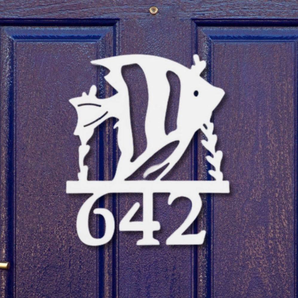House Number Sign - Angel Fish