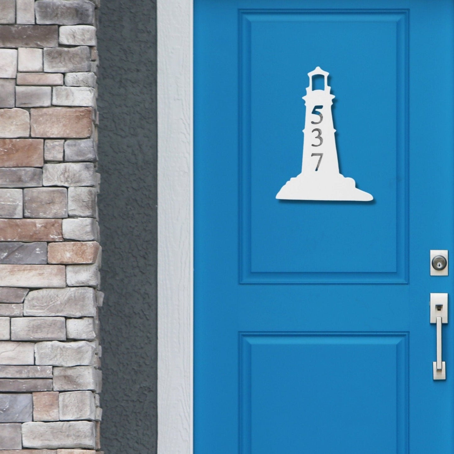 House Number Plaque - Lighthouse