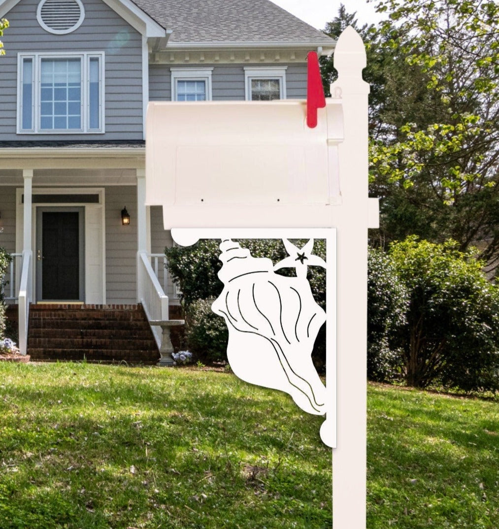 Mailbox Bracket - Conch and Starfish - Large 16" x 21"