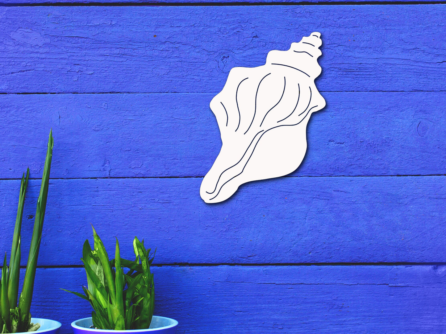 Wall Art, Conch Shell, Tropical, Outdoor Decor, Housewarming Gift, Nautical, Coastal, Custom, PVC Wall Art, Long Lasting