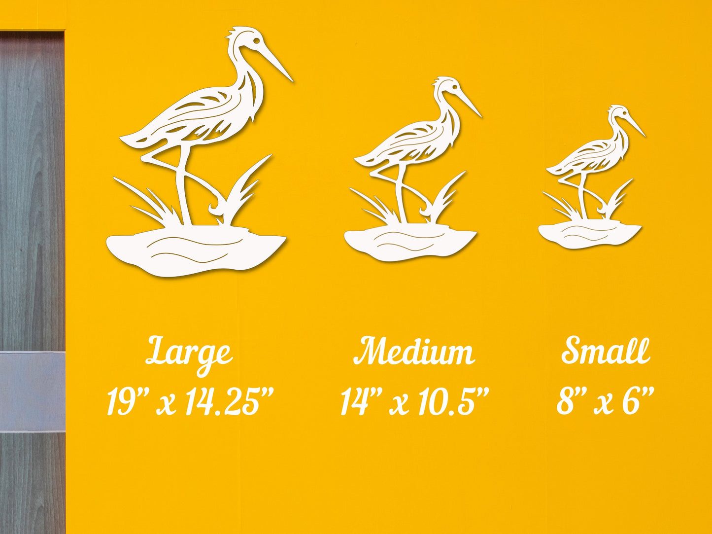 Wall Art, Heron, Tropical, Outdoor Decor, Housewarming Gift, Nautical, Coastal, Custom, PVC Wall Art, Long Lasting