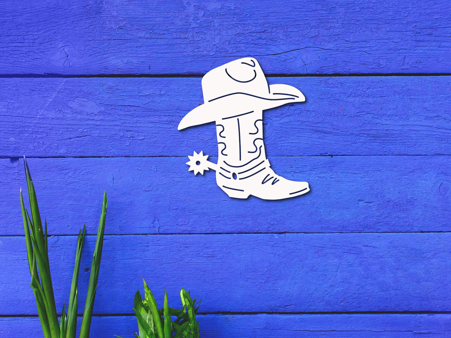 Wall Art, Cowboy Boot, Boot, Country Boot,Outdoor Decor, Housewarming Gift, Nautical, Coastal, Custom, PVC Wall Art, Long Lasting