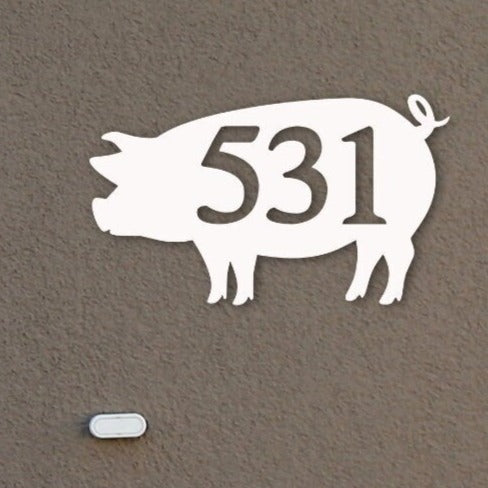 House Number Plaque - Pig