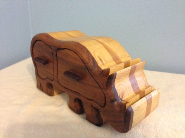 Solid Wood Box w/Drawers - Rhinoceros, Jewelry Box, Handcrafted, Custom Box, Personalized Box, Handmade, Home Decor, Engraved, Stash Box