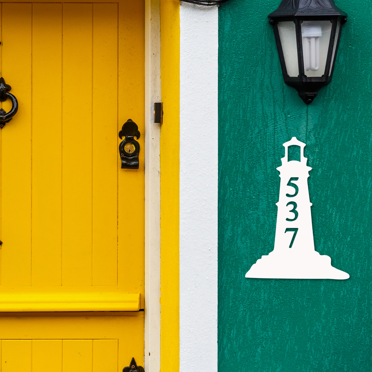 House Number Plaque - Lighthouse