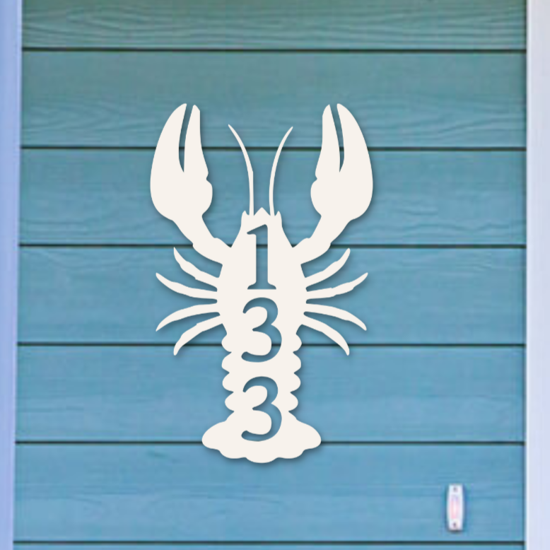 House Number Plaque - Lobster