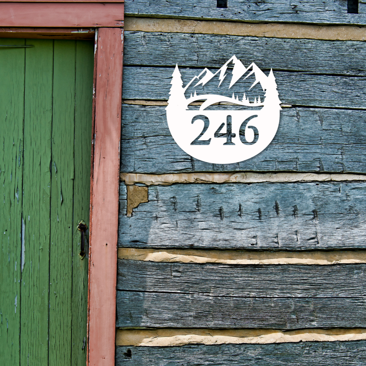 House Number Plaque - Mountain Range