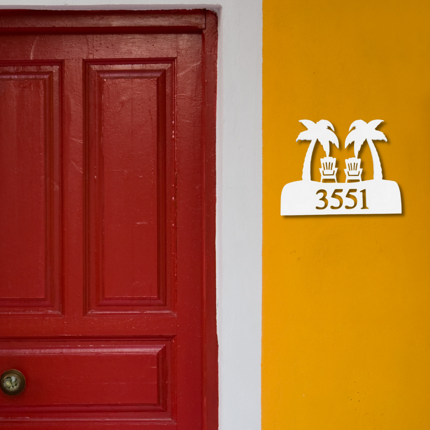 House Number Plaque - Palm Adirondaks
