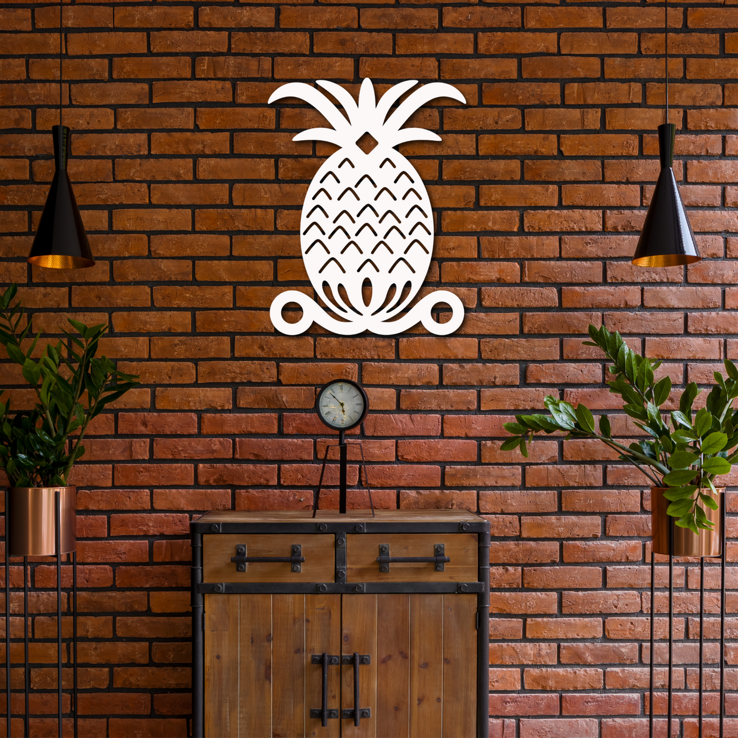 Wall Art, Pineapple, Tropical, Outdoor Decor, Housewarming Gift, Nautical, Coastal, Custom, PVC Wall Art, Long Lasting