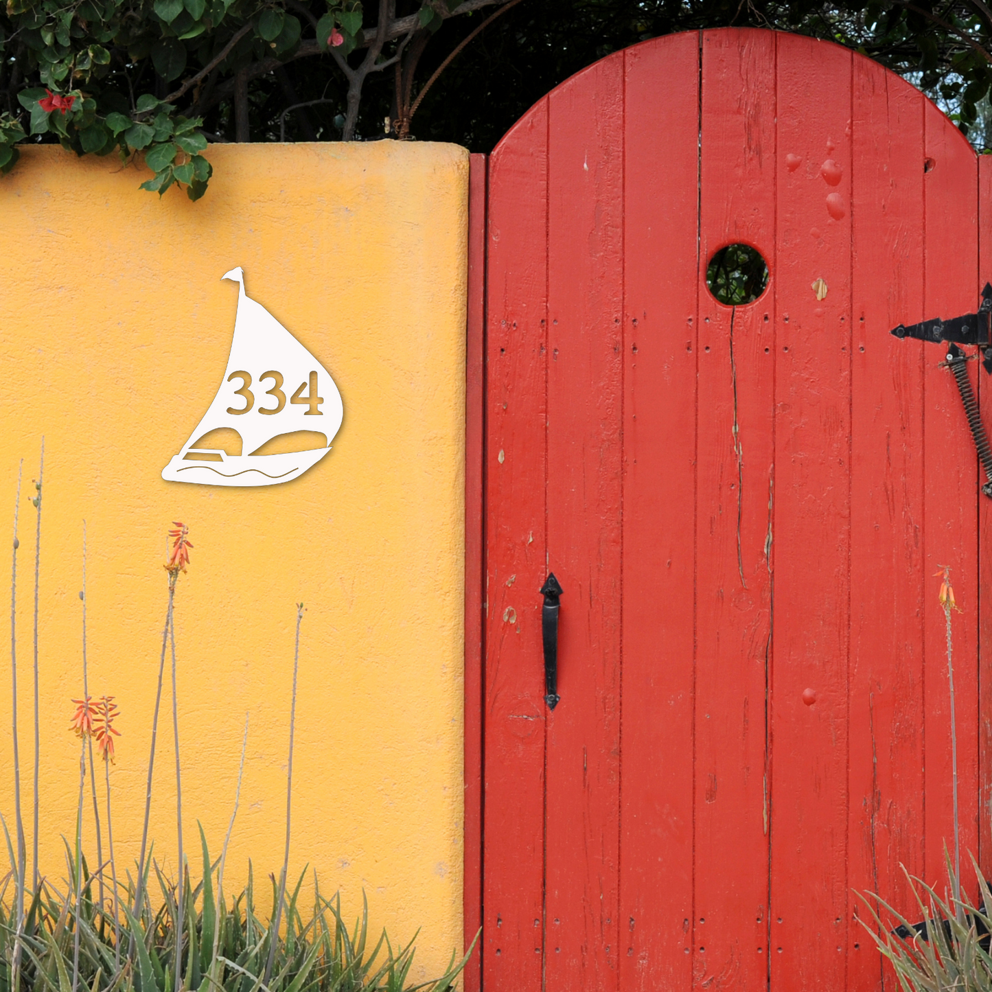 House Number Plaque - Sailboat