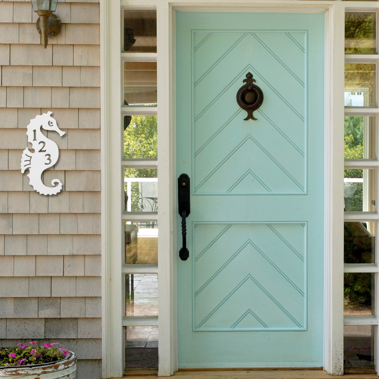 House Number Plaque - Seahorse