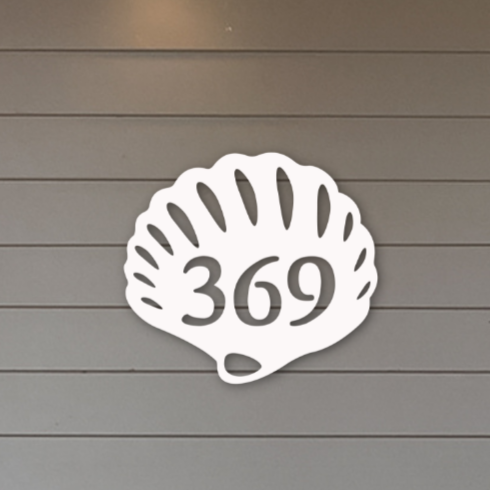 House Number Plaque - Seashell