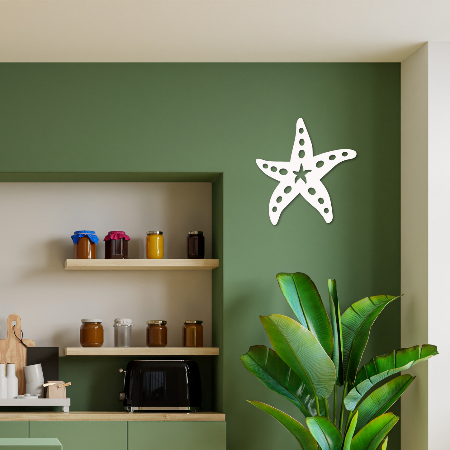 Wall Art, Starfish, Tropical, Outdoor Decor, Housewarming Gift, Nautical, Coastal, Custom, PVC Wall Art, Long Lasting