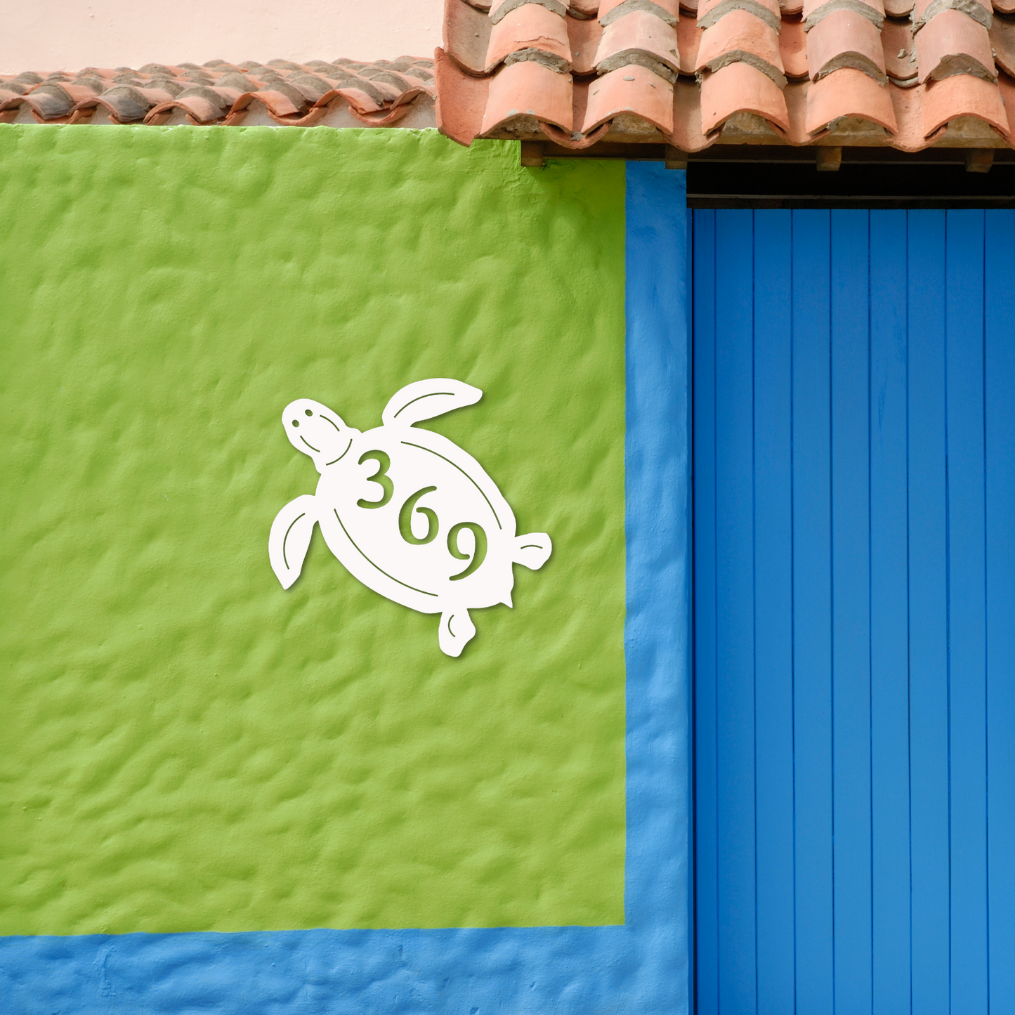 House Number Plaque - Turtle