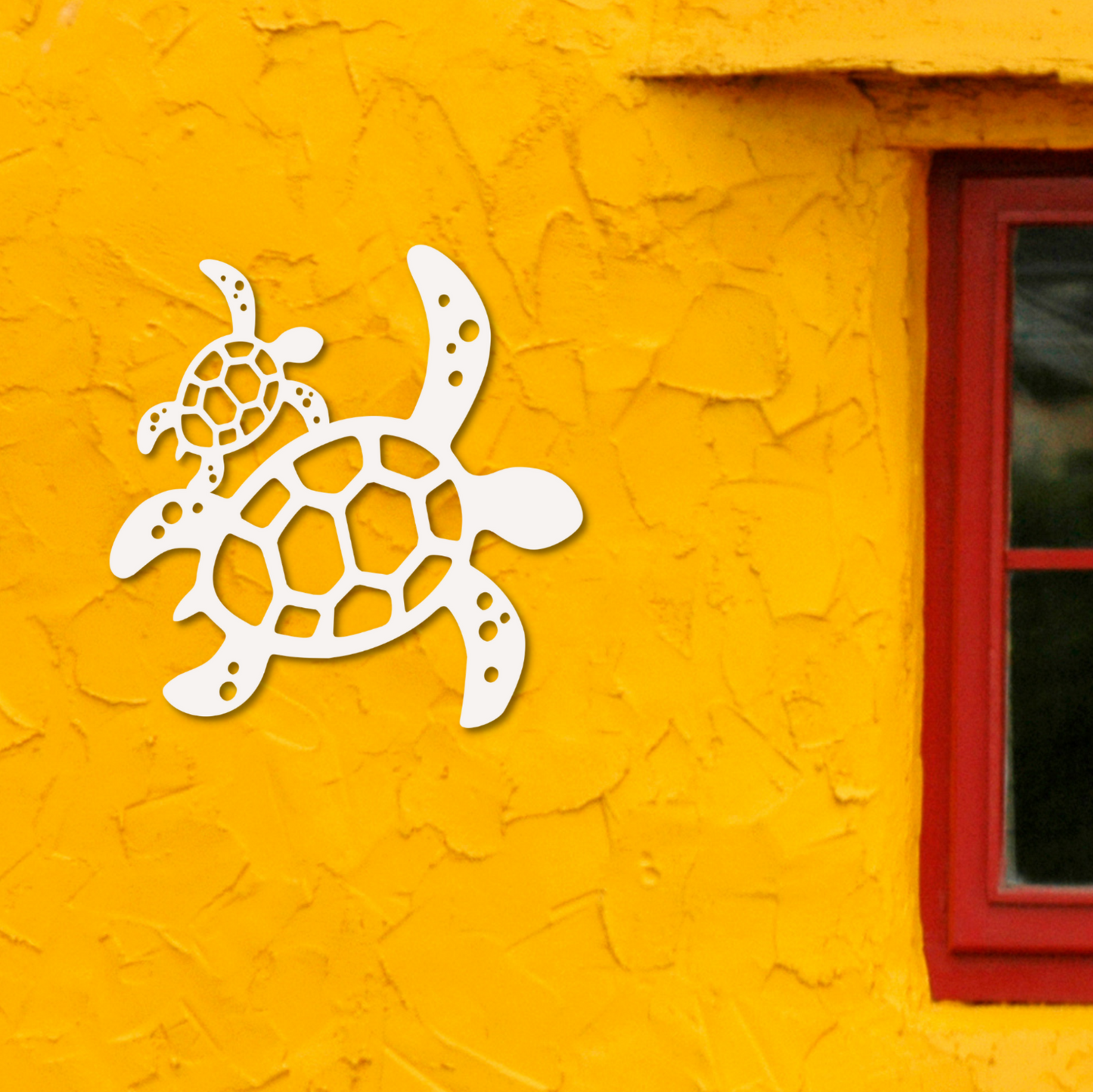 Wall Art, Turtle W/Baby 2021, Tropical, Outdoor Decor, Housewarming Gift, Custom, Coastal, Nautical, PVC Wall Art, Long Lasting