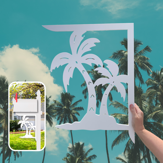 Mailbox Bracket - Palm Tree Double - Large 16" x21"