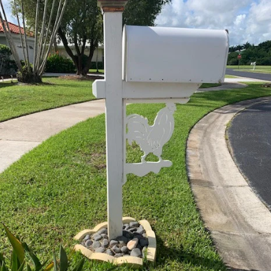 Mailbox Bracket - Rooster - Large 16" x21"