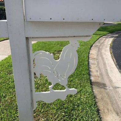 Mailbox Bracket - Rooster - Large 16" x21"