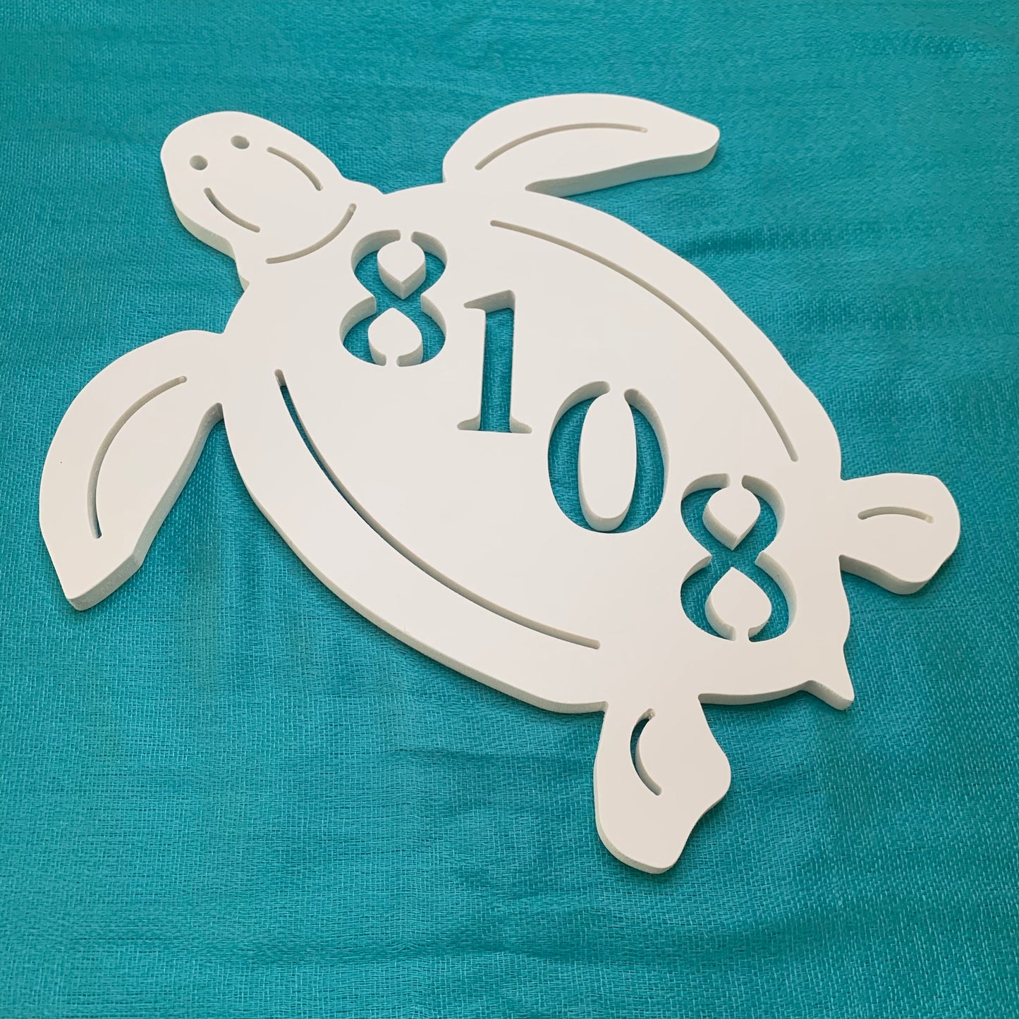 House Number Plaque - Turtle Original, Address Plaque, Custom, Personalized, Housewarming Gift, Outdoor Decor, Ships Free To Mainland USA