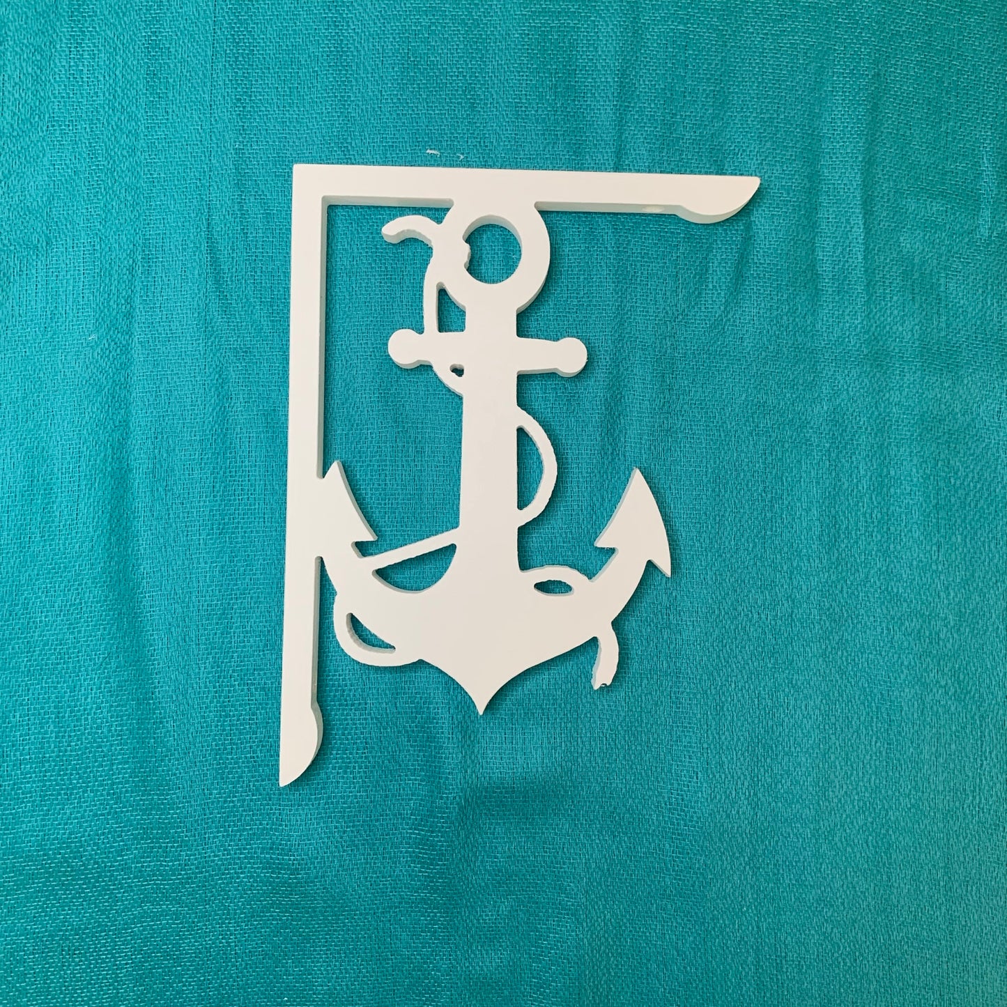 Mailbox Bracket - Anchor with Rope Small 7x9 inch, Custom Mailbox, Coastal, Tropical, Bracket, Outdoor Decor, Mailbox & Post Not Included